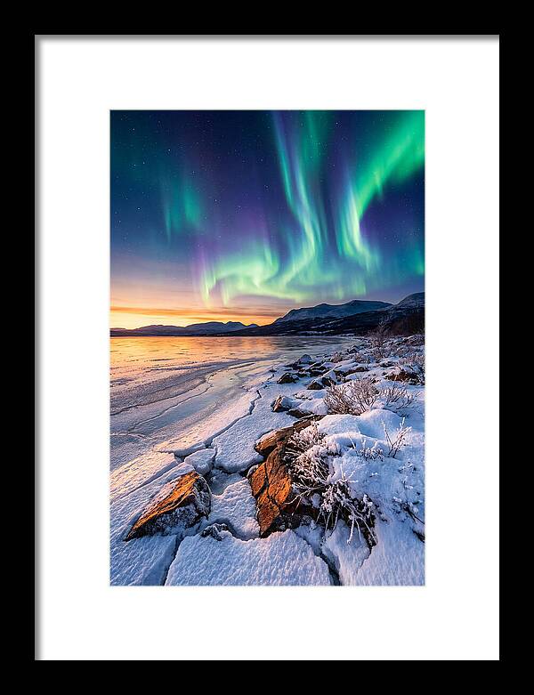 Auroras Above Tornetrask Lake