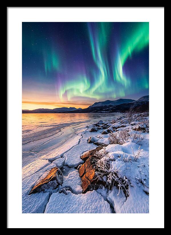 Auroras Above Tornetrask Lake