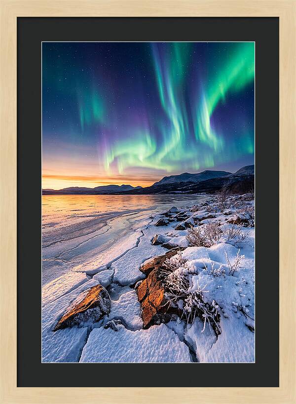 Auroras Above Tornetrask Lake