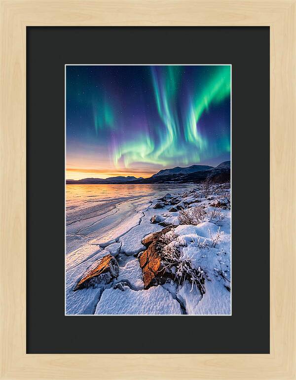 Auroras Above Tornetrask Lake