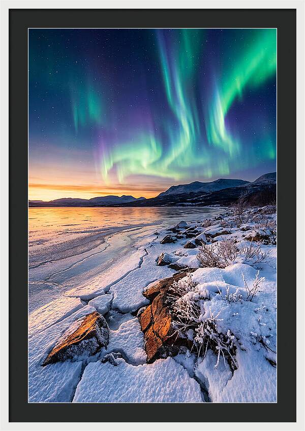 Auroras Above Tornetrask Lake