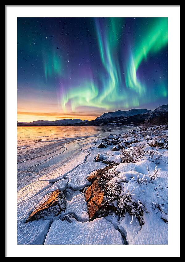 Auroras Above Tornetrask Lake
