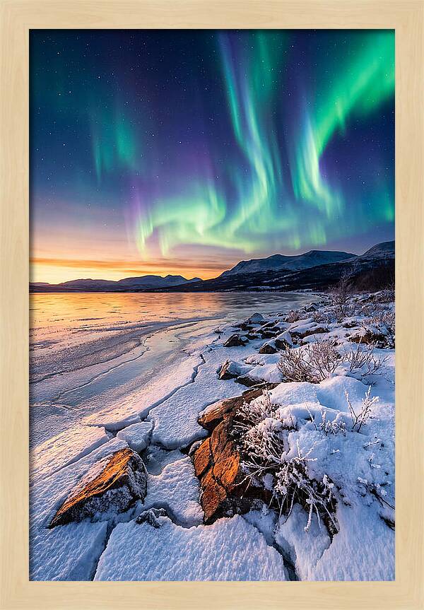 Auroras Above Tornetrask Lake