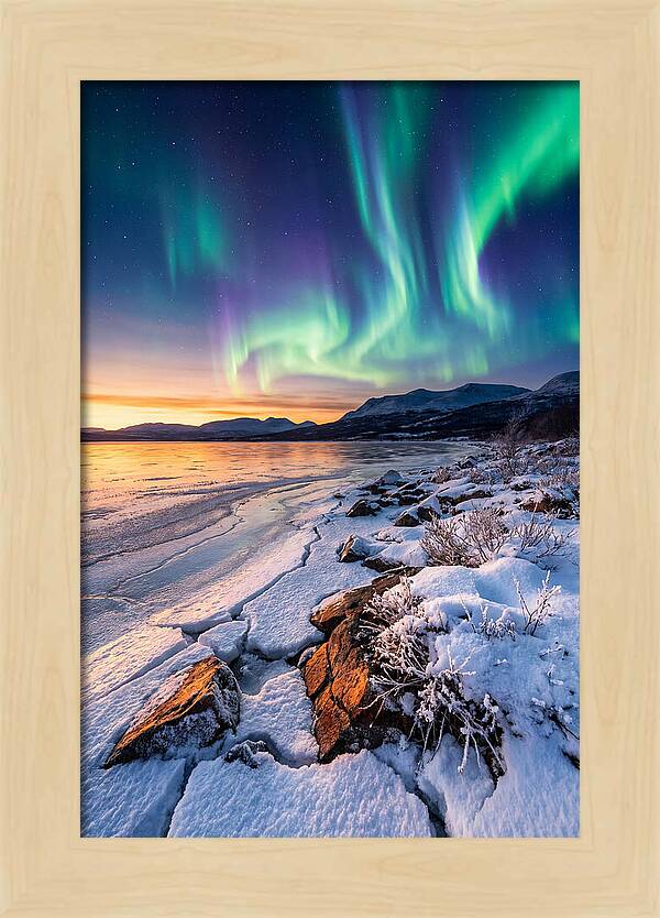 Auroras Above Tornetrask Lake