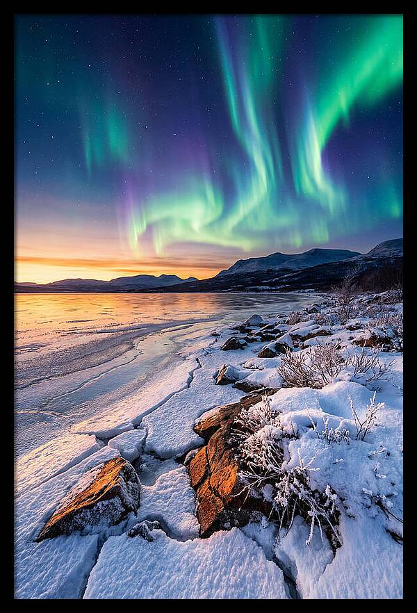 Auroras Above Tornetrask Lake