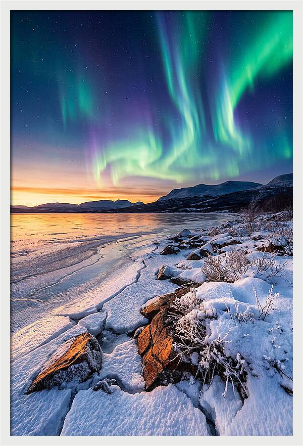 Auroras Above Tornetrask Lake