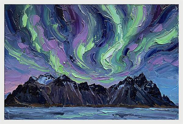 Auroras Above Towering Peaks
