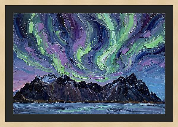 Auroras Above Towering Peaks