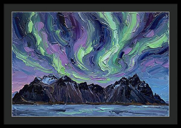 Auroras Above Towering Peaks