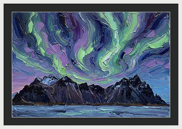 Auroras Above Towering Peaks