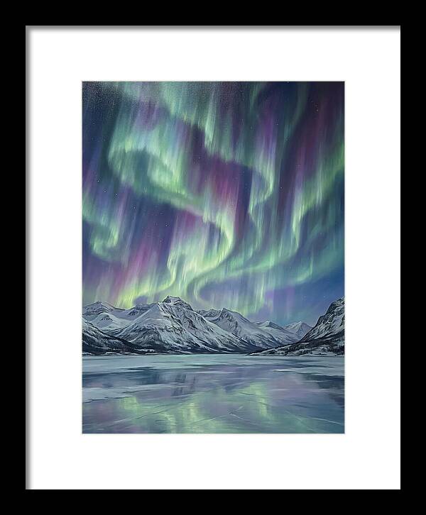 Auroras Dancing Above Alpine Peaks