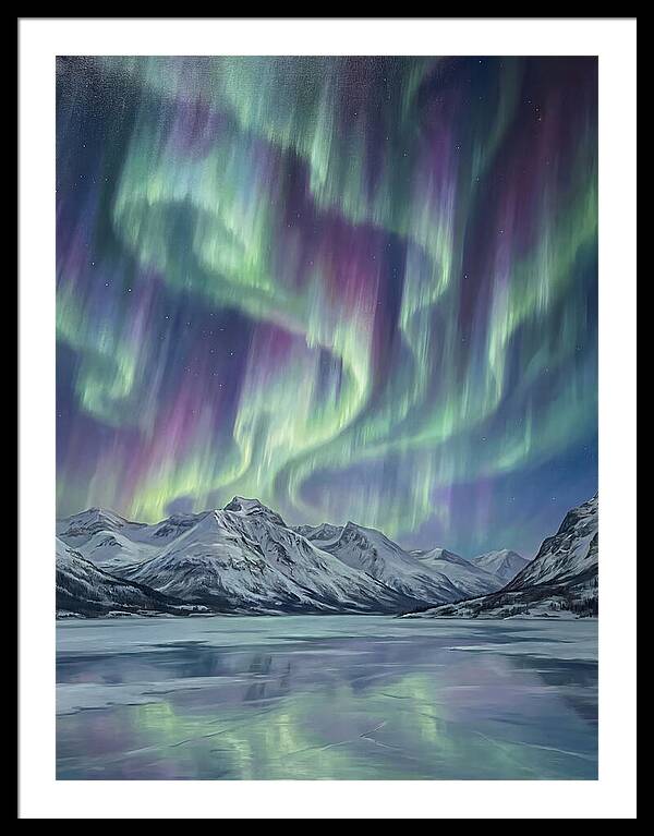 Auroras Dancing Above Alpine Peaks