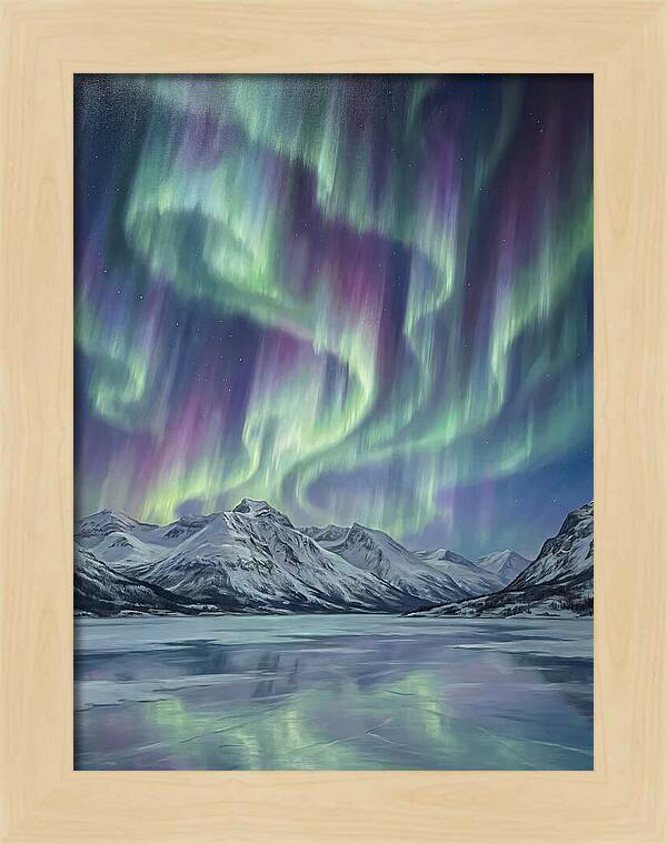 Auroras Dancing Above Alpine Peaks