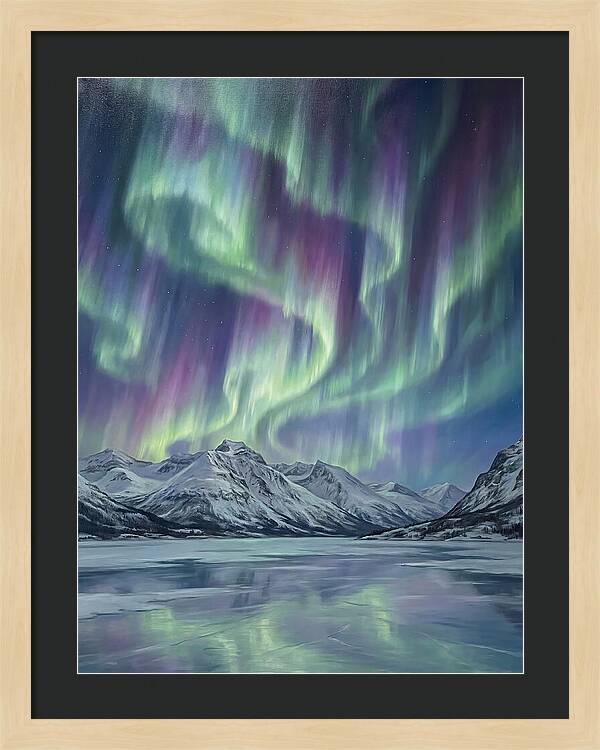 Auroras Dancing Above Alpine Peaks