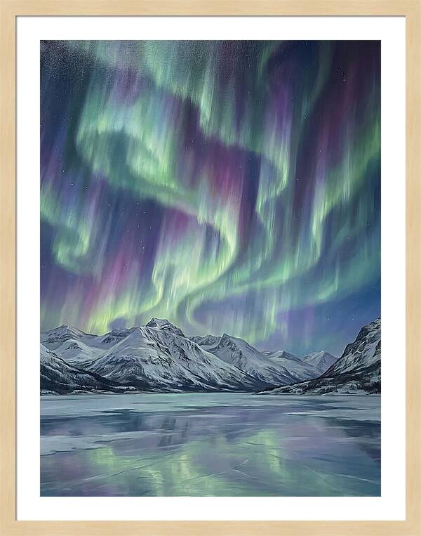 Auroras Dancing Above Alpine Peaks