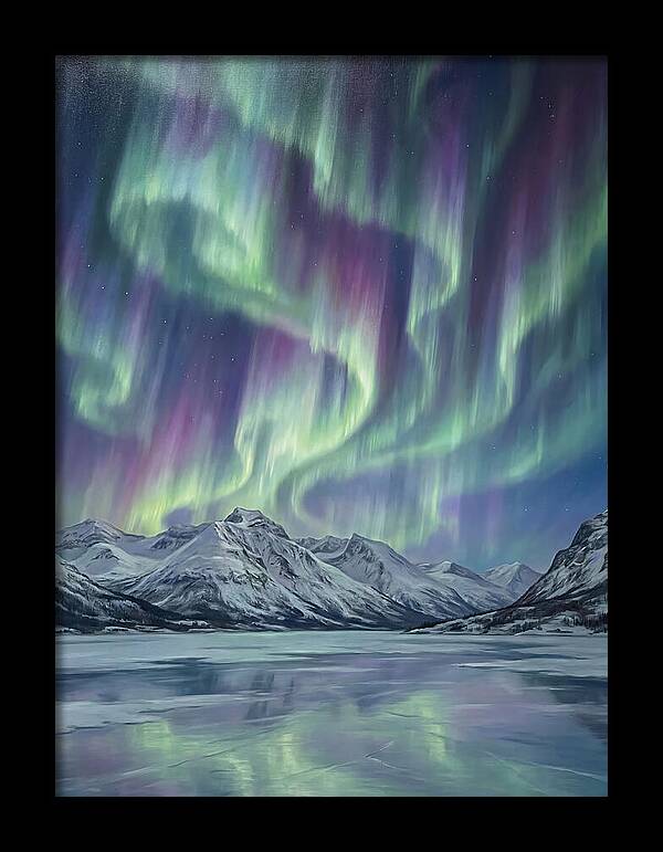 Auroras Dancing Above Alpine Peaks
