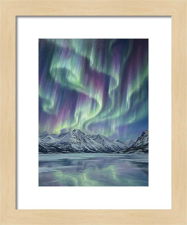 Auroras Dancing Above Alpine Peaks