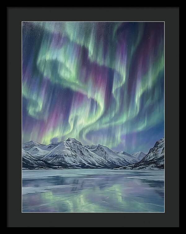 Auroras Dancing Above Alpine Peaks