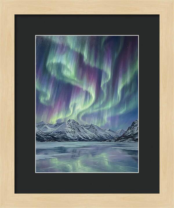 Auroras Dancing Above Alpine Peaks