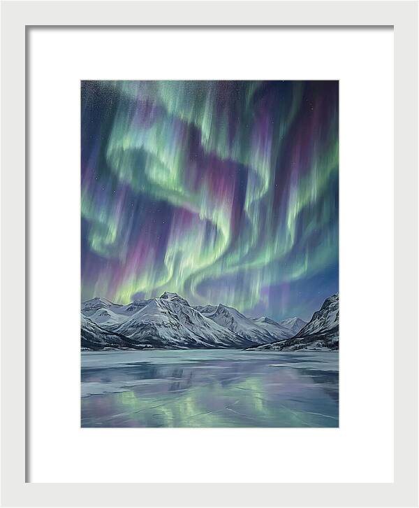 Auroras Dancing Above Alpine Peaks