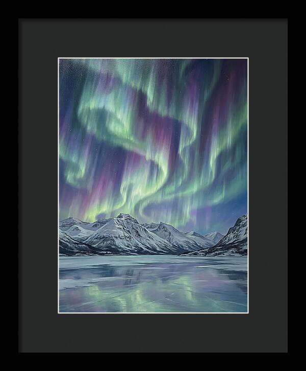 Auroras Dancing Above Alpine Peaks