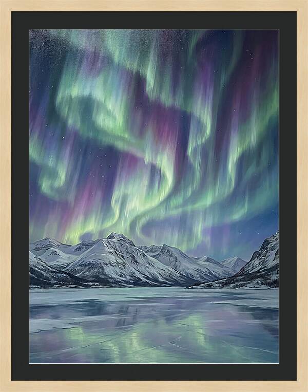 Auroras Dancing Above Alpine Peaks