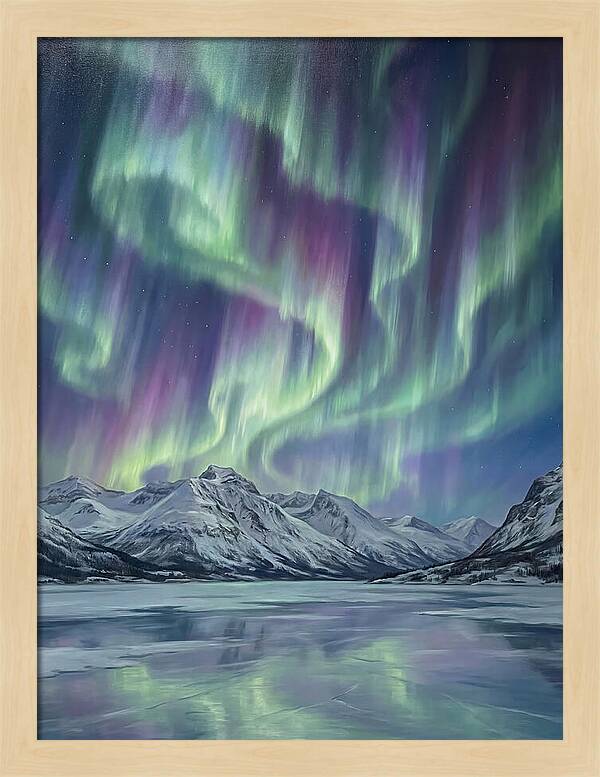 Auroras Dancing Above Alpine Peaks