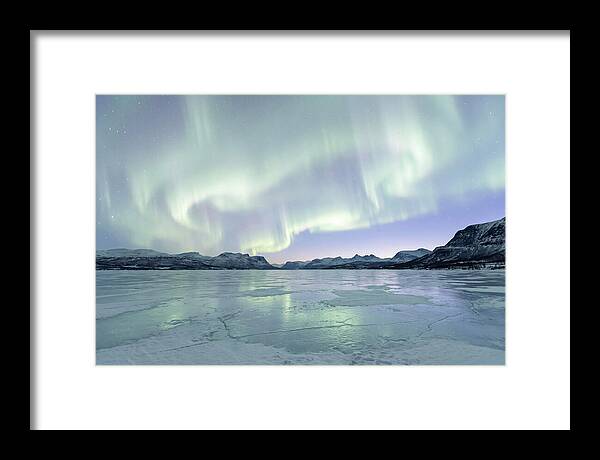 Auroras Dancing Above Tornetrask Lake