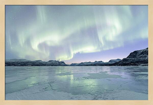 Auroras Dancing Above Tornetrask Lake