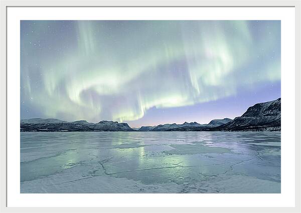 Auroras Dancing Above Tornetrask Lake