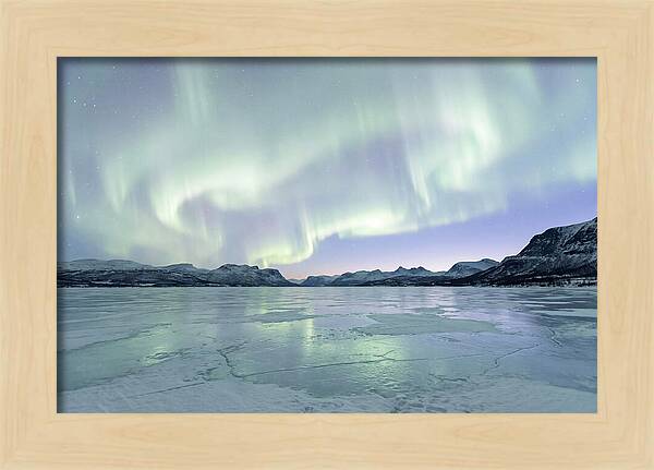 Auroras Dancing Above Tornetrask Lake