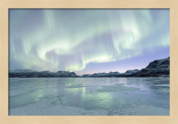 Auroras Dancing Above Tornetrask Lake