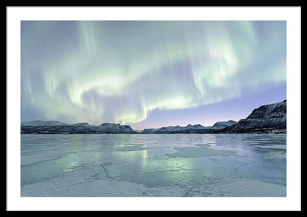 Auroras Dancing Above Tornetrask Lake