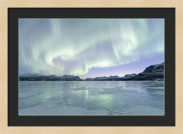 Auroras Dancing Above Tornetrask Lake