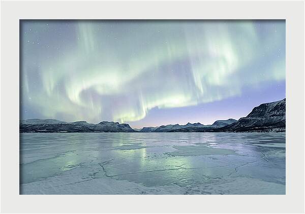 Auroras Dancing Above Tornetrask Lake