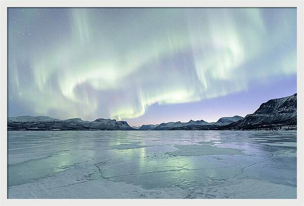 Auroras Dancing Above Tornetrask Lake