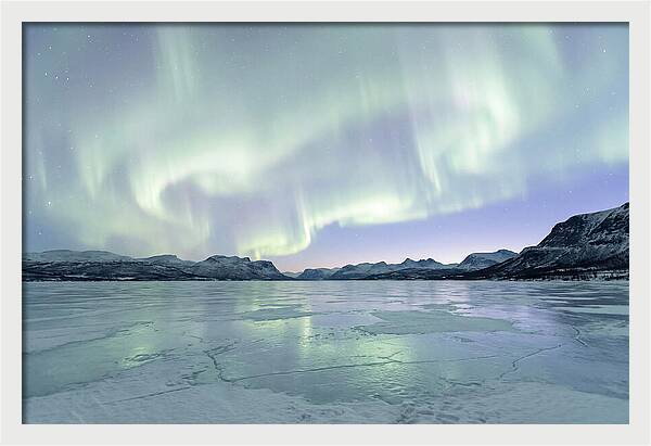 Auroras Dancing Above Tornetrask Lake