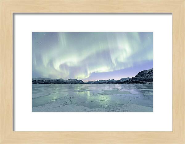 Auroras Dancing Above Tornetrask Lake