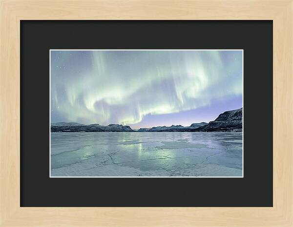 Auroras Dancing Above Tornetrask Lake