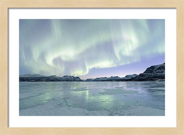 Auroras Dancing Above Tornetrask Lake