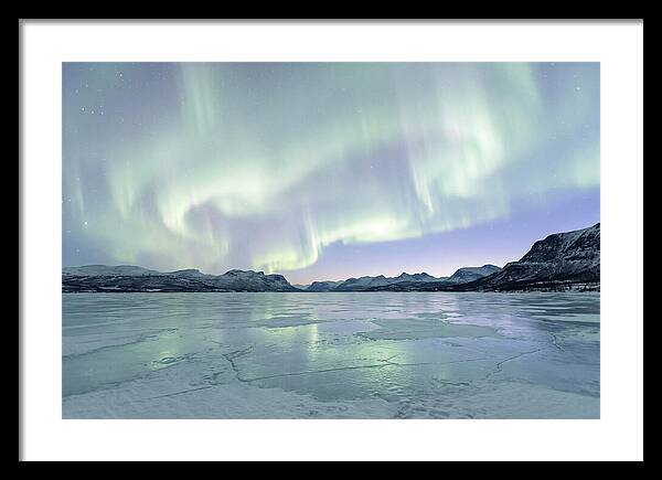 Auroras Dancing Above Tornetrask Lake
