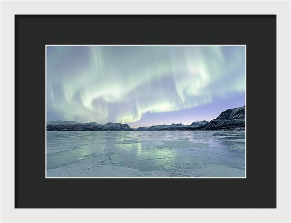 Auroras Dancing Above Tornetrask Lake