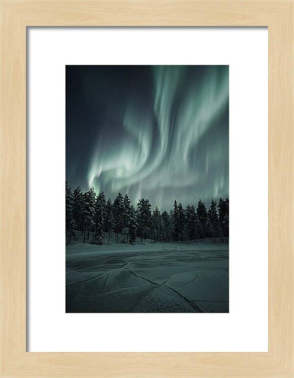 Auroras Over Finlands Wild Landscape