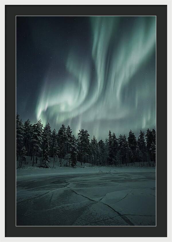 Auroras Over Finlands Wild Landscape