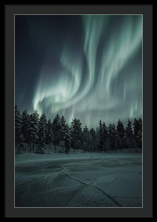 Auroras Over Finlands Wild Landscape