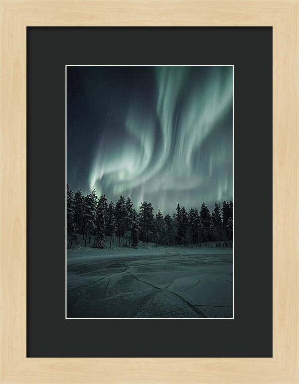 Auroras Over Finlands Wild Landscape