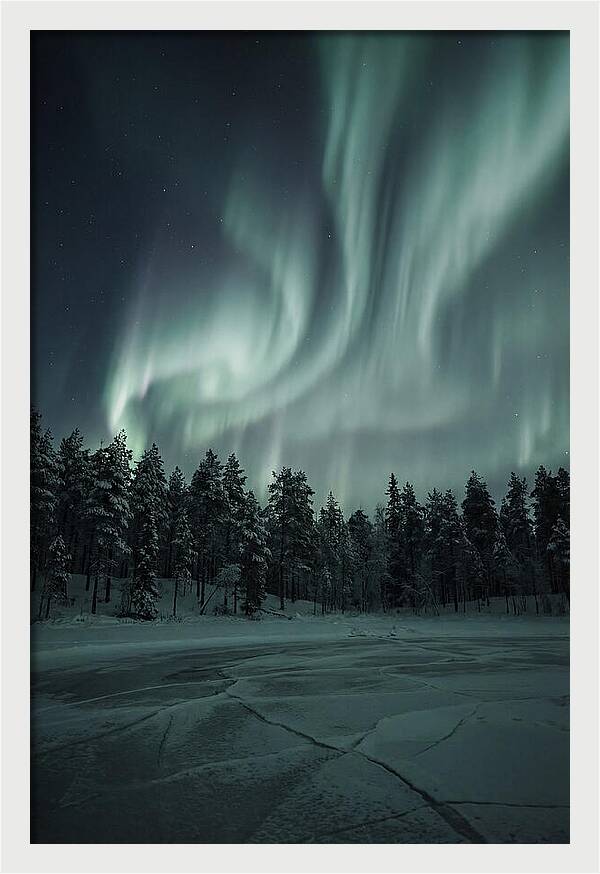 Auroras Over Finlands Wild Landscape