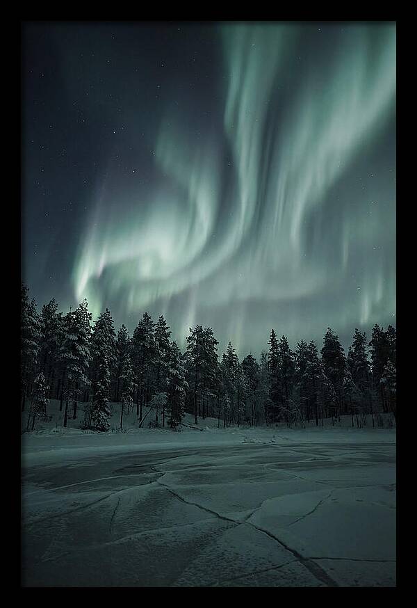 Auroras Over Finlands Wild Landscape