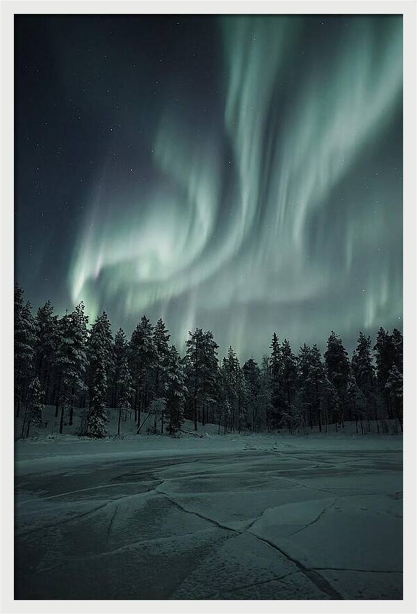Auroras Over Finlands Wild Landscape