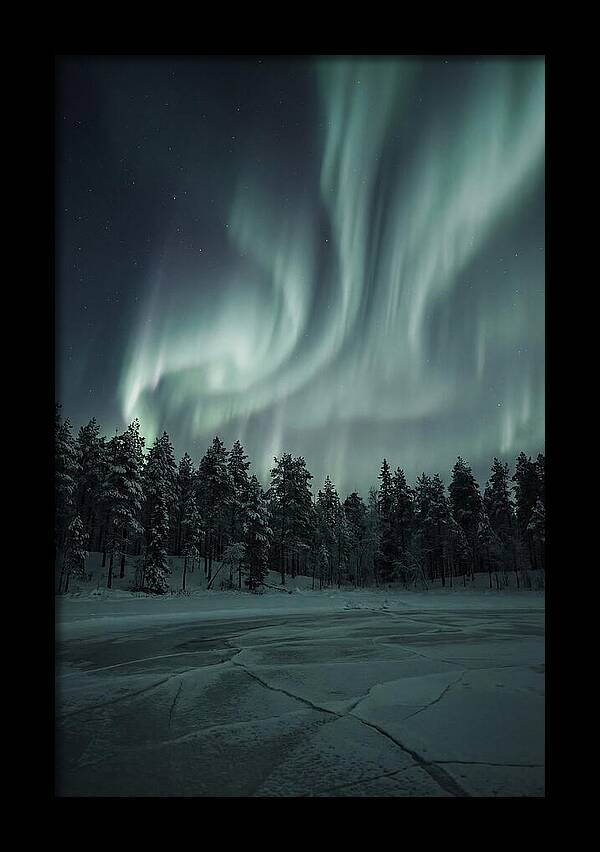 Auroras Over Finlands Wild Landscape